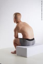 Underwear Man White Sitting poses - simple Average Short Brown Sitting poses - ALL Standard Photoshoot Academic